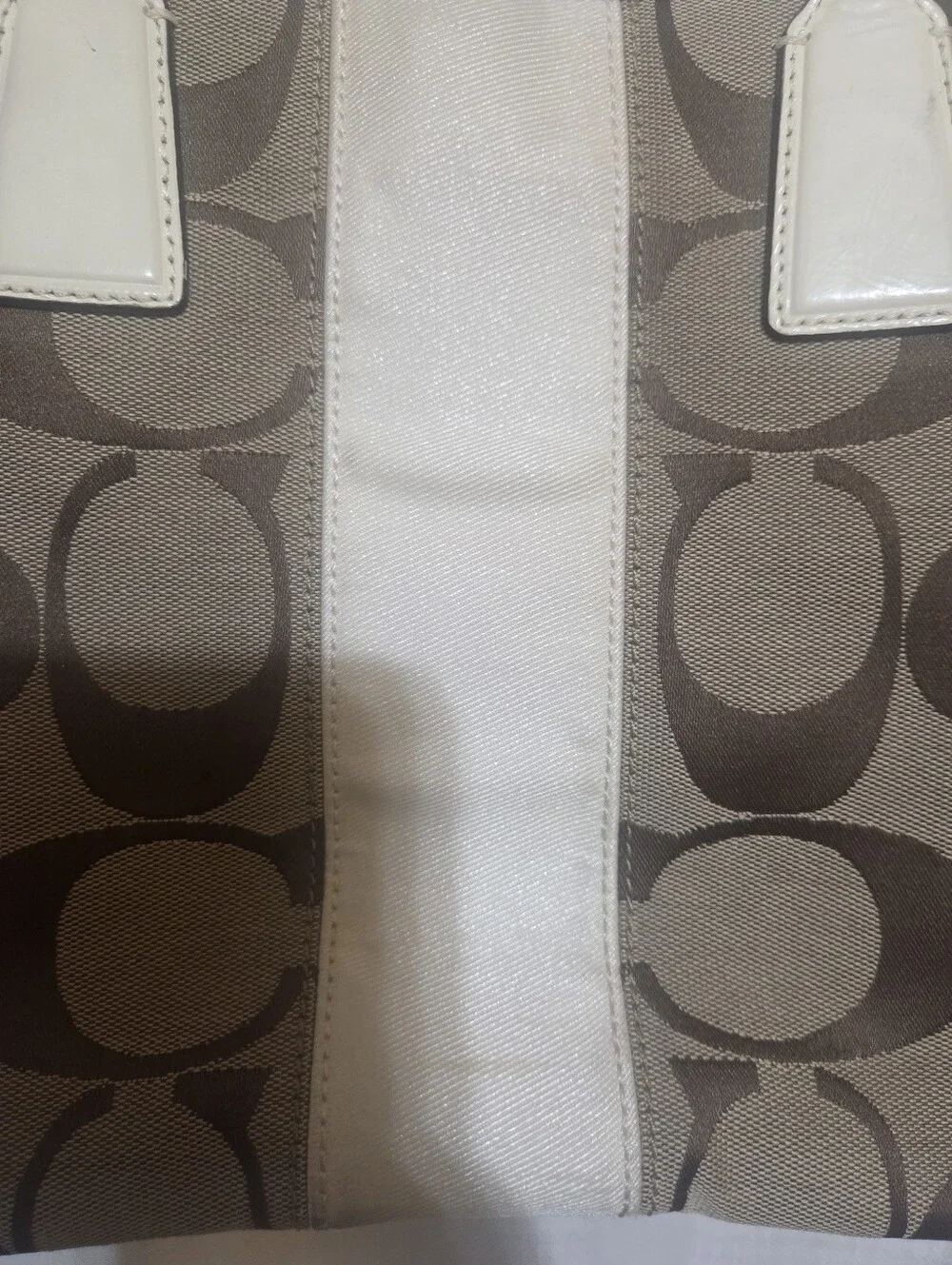 Coach Signature Stripe Framed Tote F13533